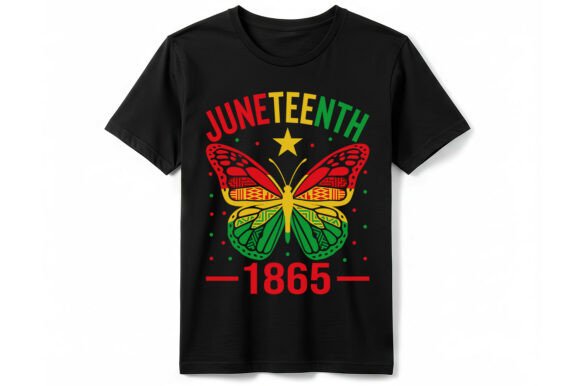 Juneteenth Butterfly 1865 T-shirt Graphics and T-Shirt Designs