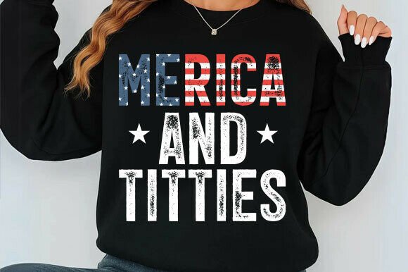 Merica and Titties Svg, Funny 4th of Jul