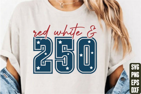Red White 250 Graphics for T-Shirt Designs