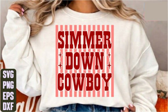 Simmer Down Cowboy Graphics for T-Shirt Designs