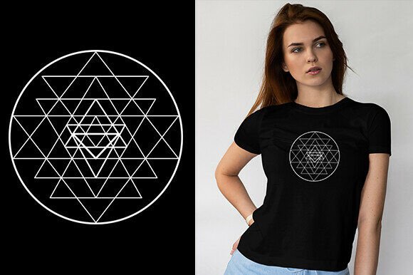Sri Yantra Chakra T-Shirt Design Graphics